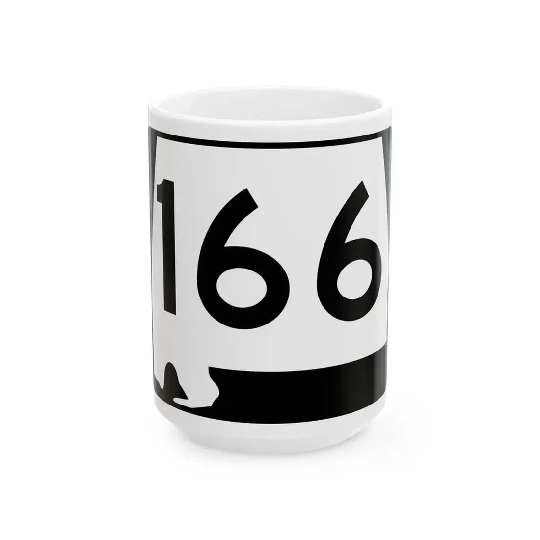 Alabama 166 (Alabama) (Road Sign) White Coffee Mug 15oz - Go Mug Yourself