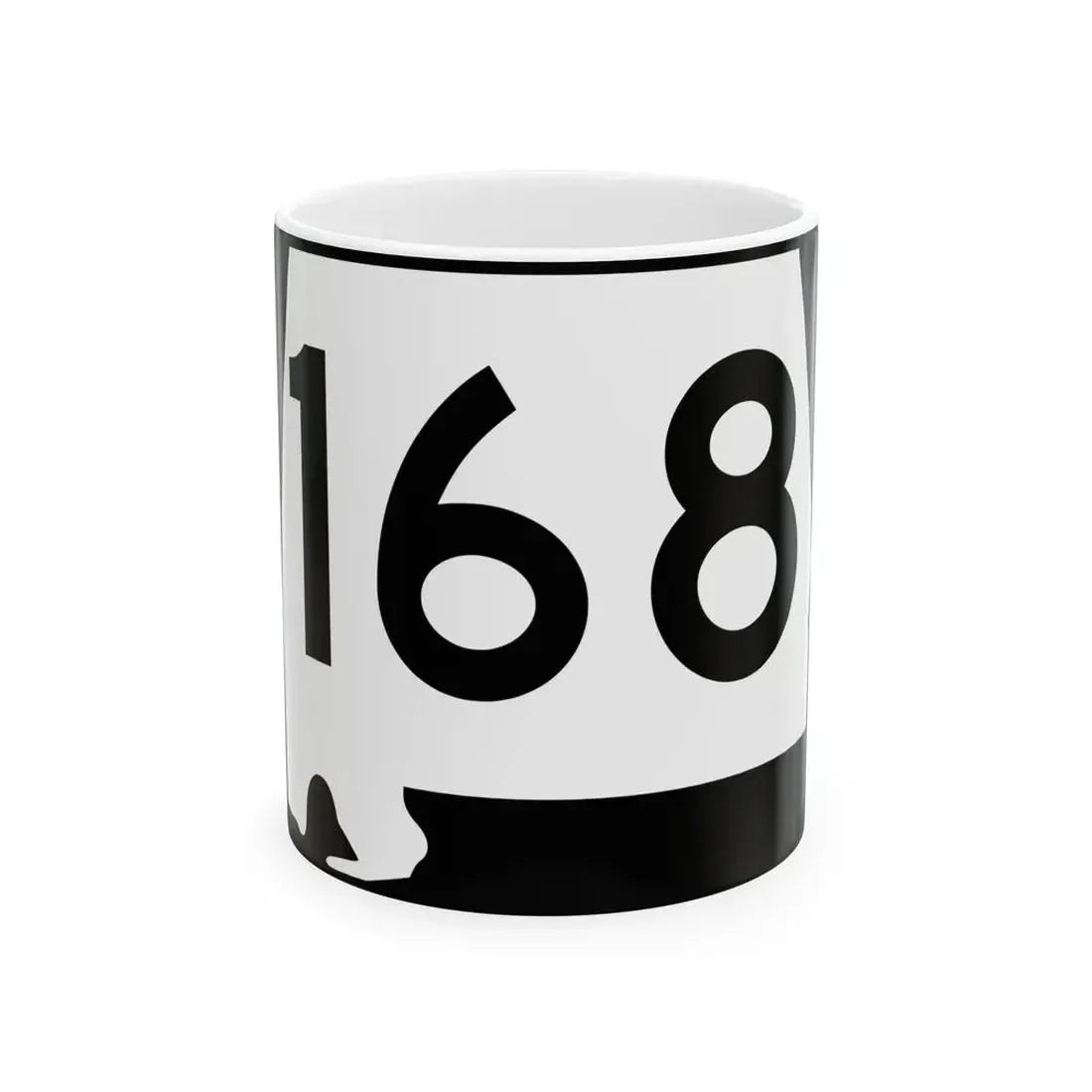 Alabama 168 (Alabama) (Road Sign) White Coffee Mug 11oz - Go Mug Yourself