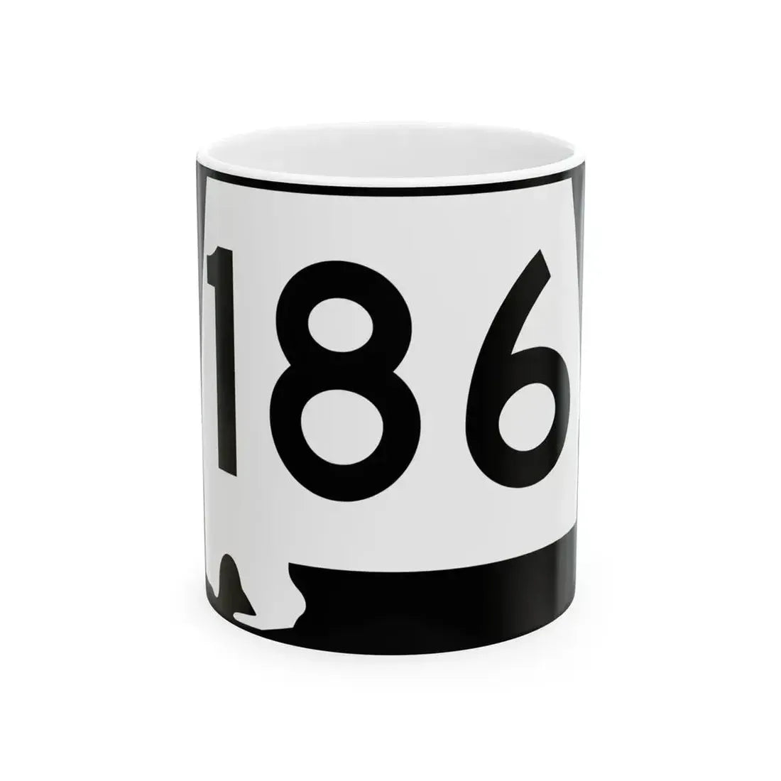 Alabama 186 (Alabama) (Road Sign) White Coffee Mug 11oz - Go Mug Yourself