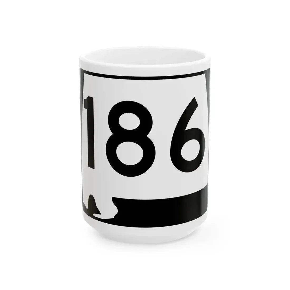 Alabama 186 (Alabama) (Road Sign) White Coffee Mug 15oz - Go Mug Yourself
