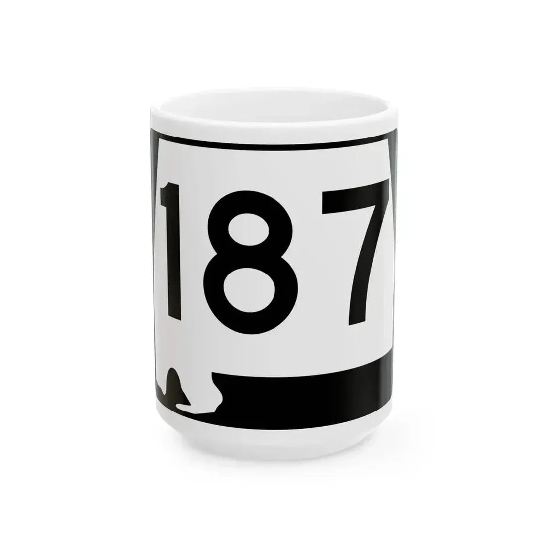 Alabama 187 (Alabama) (Road Sign) White Coffee Mug 15oz - Go Mug Yourself