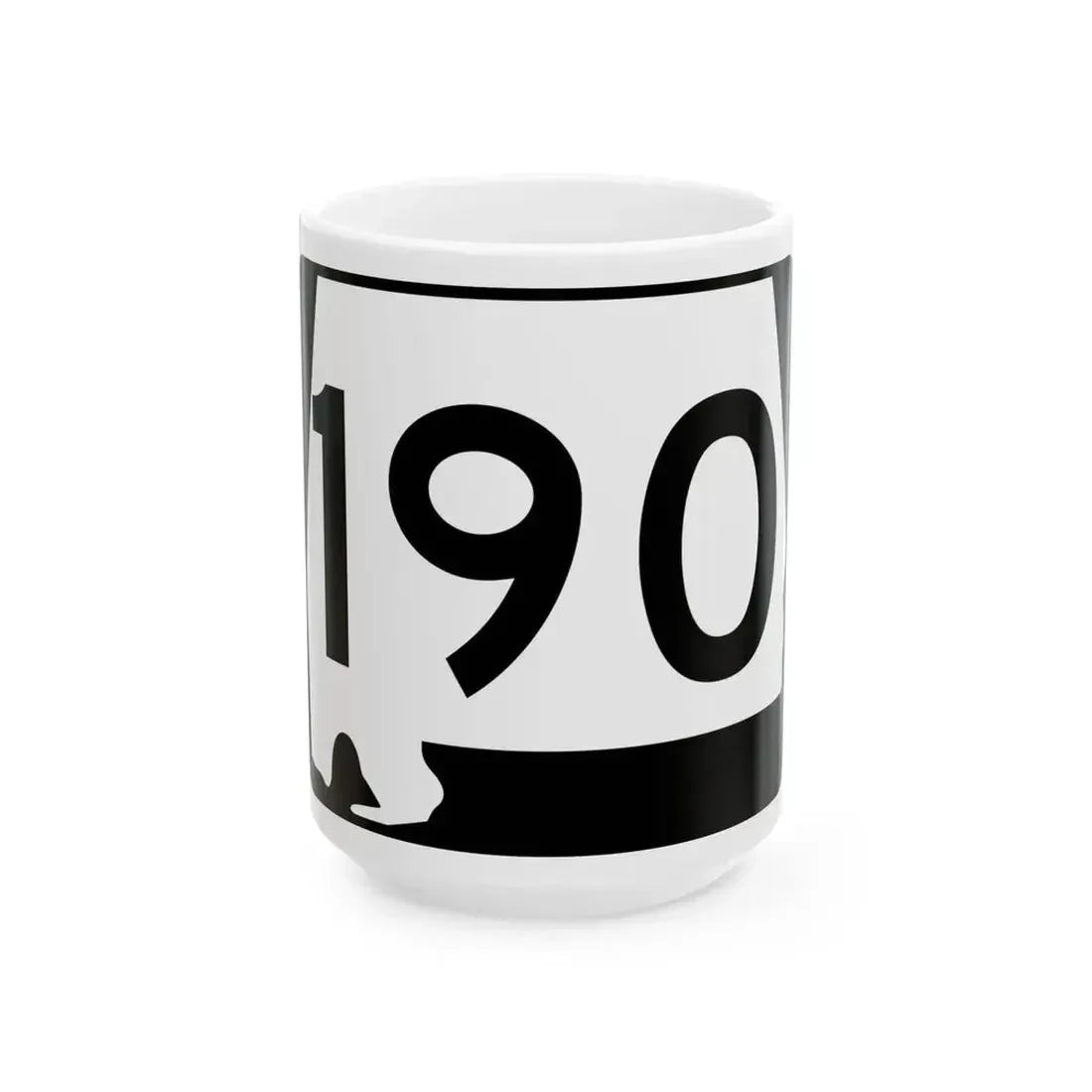 Alabama 190 (Alabama) (Road Sign) White Coffee Mug 15oz - Go Mug Yourself