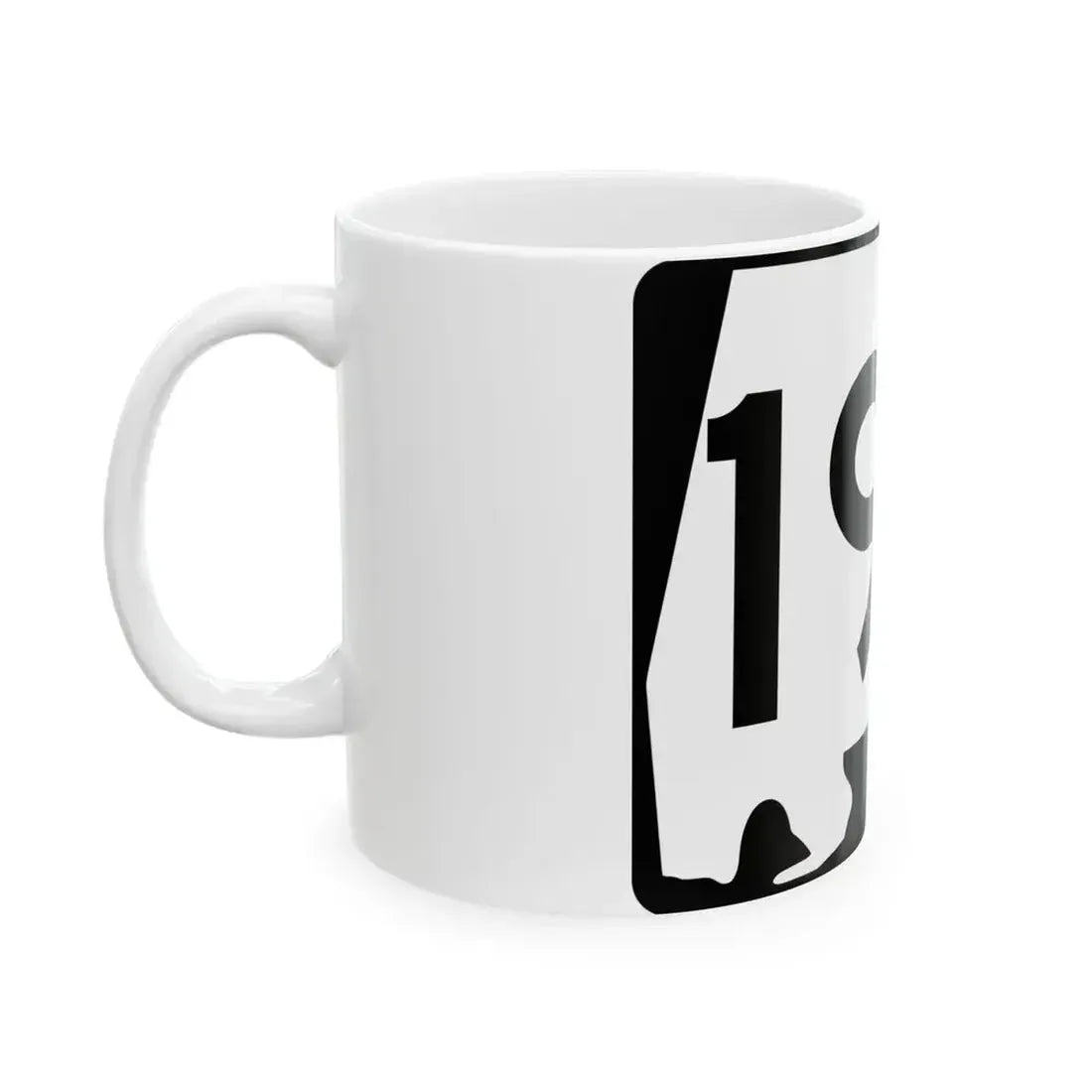 Alabama 190 (Alabama) (Road Sign) White Coffee Mug - Go Mug Yourself
