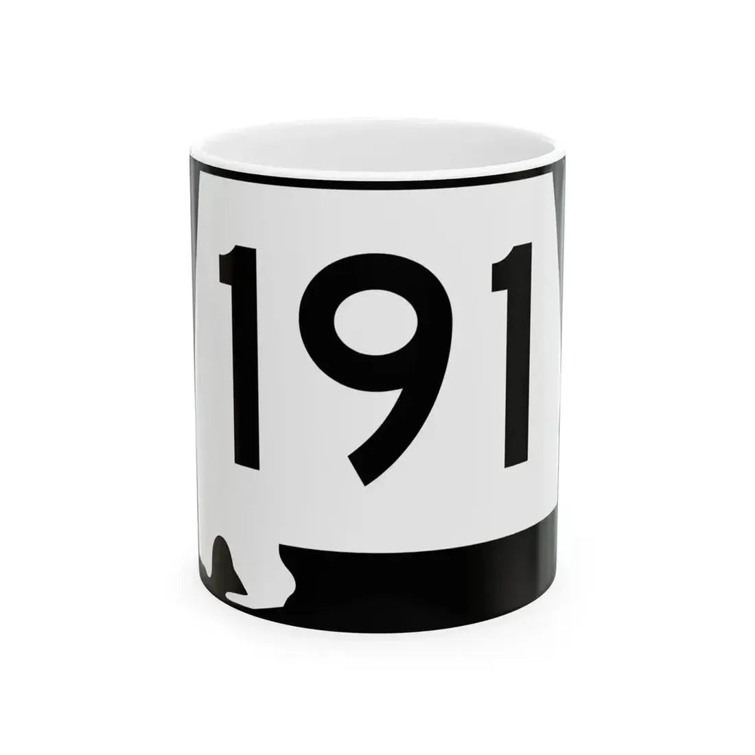 Alabama 191 (Alabama) (Road Sign) White Coffee Mug 11oz - Go Mug Yourself