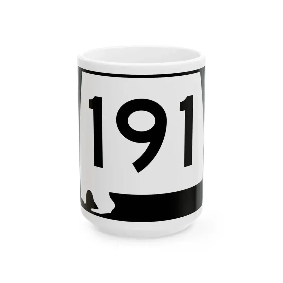 Alabama 191 (Alabama) (Road Sign) White Coffee Mug 15oz - Go Mug Yourself