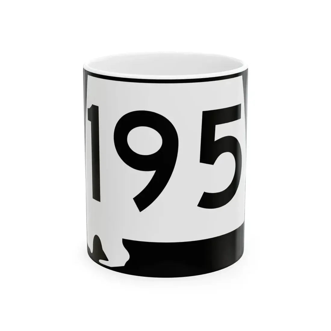 Alabama 195 (Alabama) (Road Sign) White Coffee Mug 11oz - Go Mug Yourself
