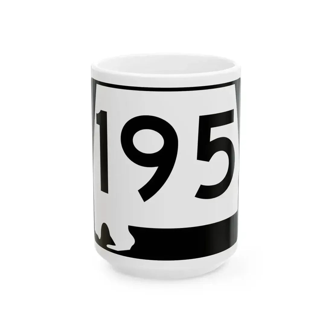 Alabama 195 (Alabama) (Road Sign) White Coffee Mug 15oz - Go Mug Yourself