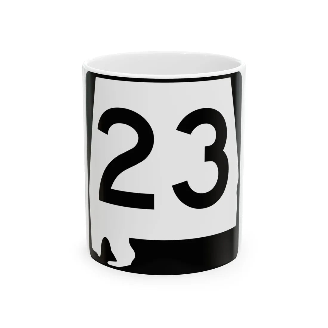 Alabama 23 (Alabama) (Road Sign) White Coffee Mug 11oz - Go Mug Yourself