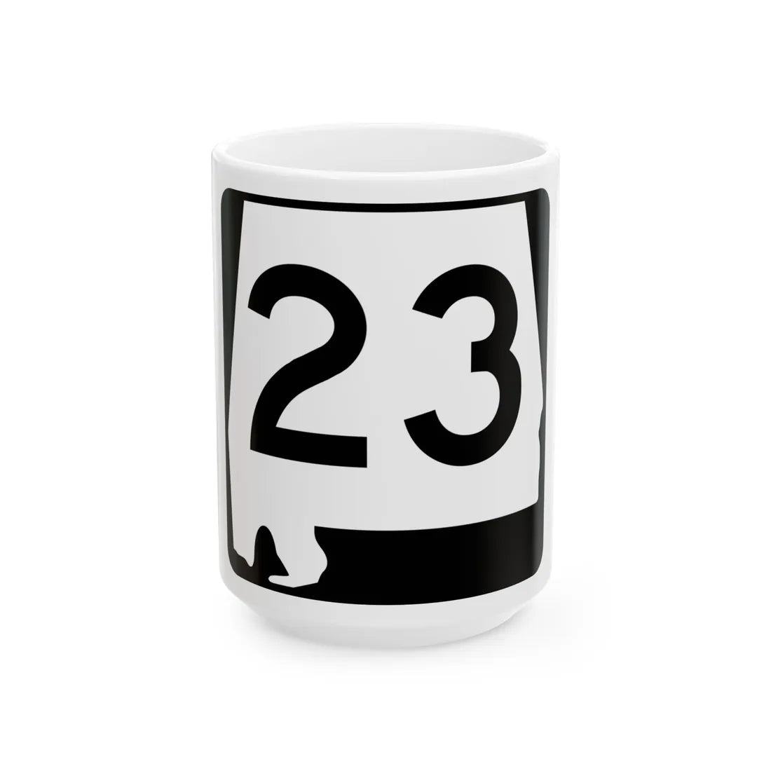 Alabama 23 (Alabama) (Road Sign) White Coffee Mug 15oz - Go Mug Yourself