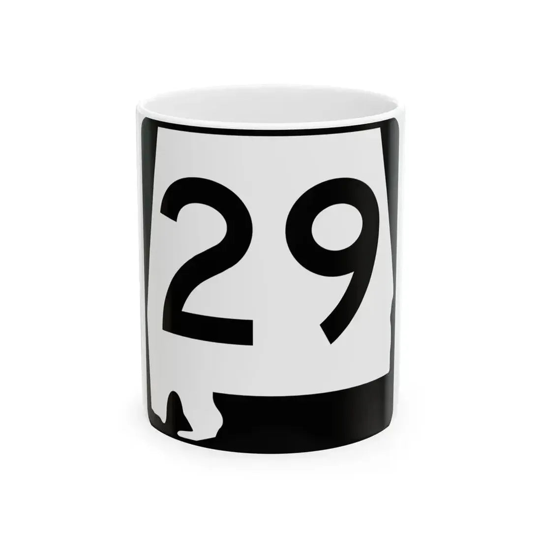 Alabama 29 (Alabama) (Road Sign) White Coffee Mug 11oz - Go Mug Yourself