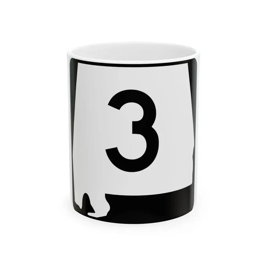 Alabama 3 (Alabama) (Road Sign) White Coffee Mug 11oz - Go Mug Yourself