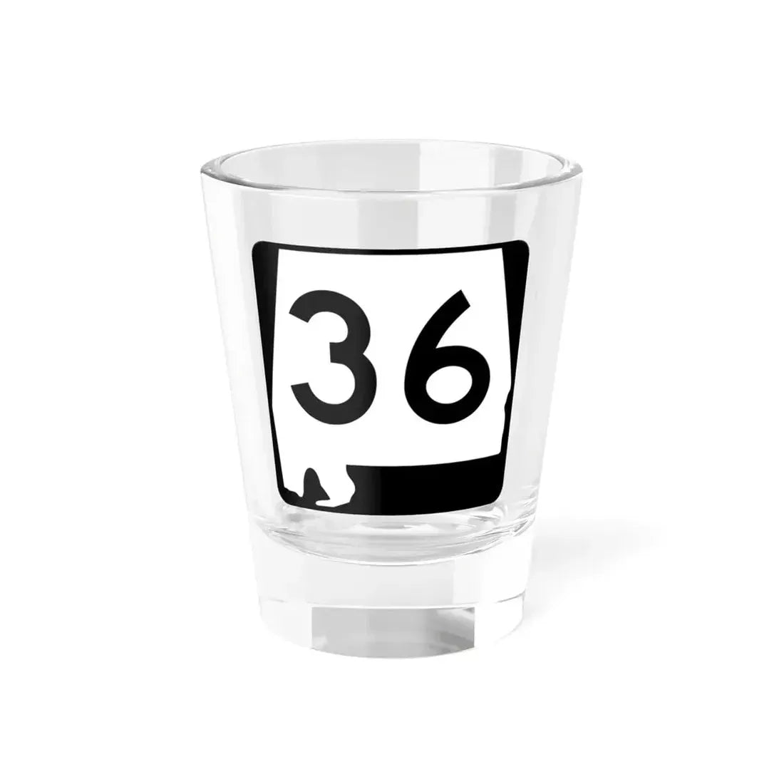 Alabama 36 (Alabama) (Road Sign) Shot Glass 1.5oz 1.5oz - Go Mug Yourself