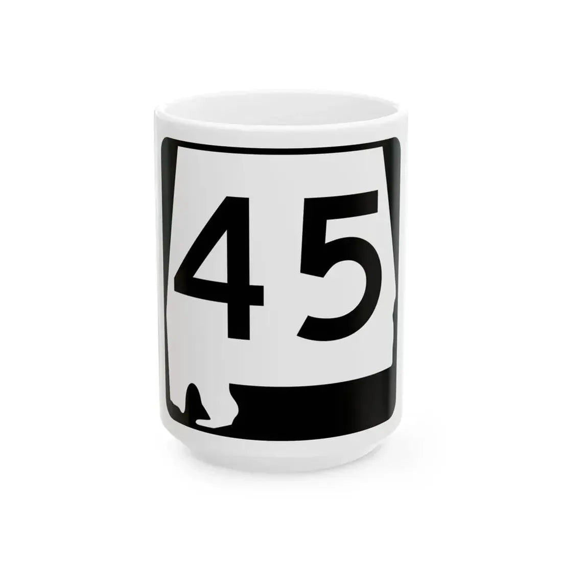Alabama 45 (Alabama) (Road Sign) White Coffee Mug - Go Mug Yourself