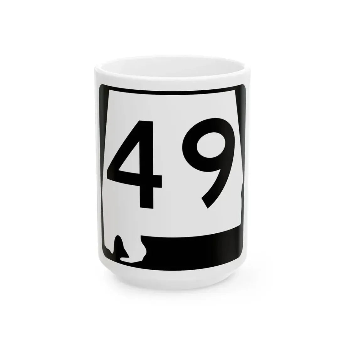 Alabama 49 (Alabama) (Road Sign) White Coffee Mug 15oz - Go Mug Yourself