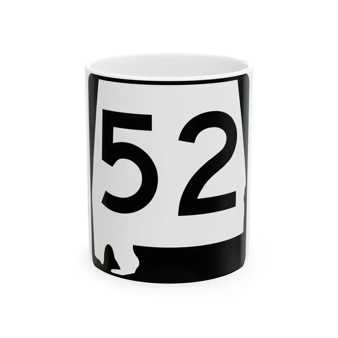 Alabama 52 (Alabama) (Road Sign) White Coffee Mug 11oz - Go Mug Yourself