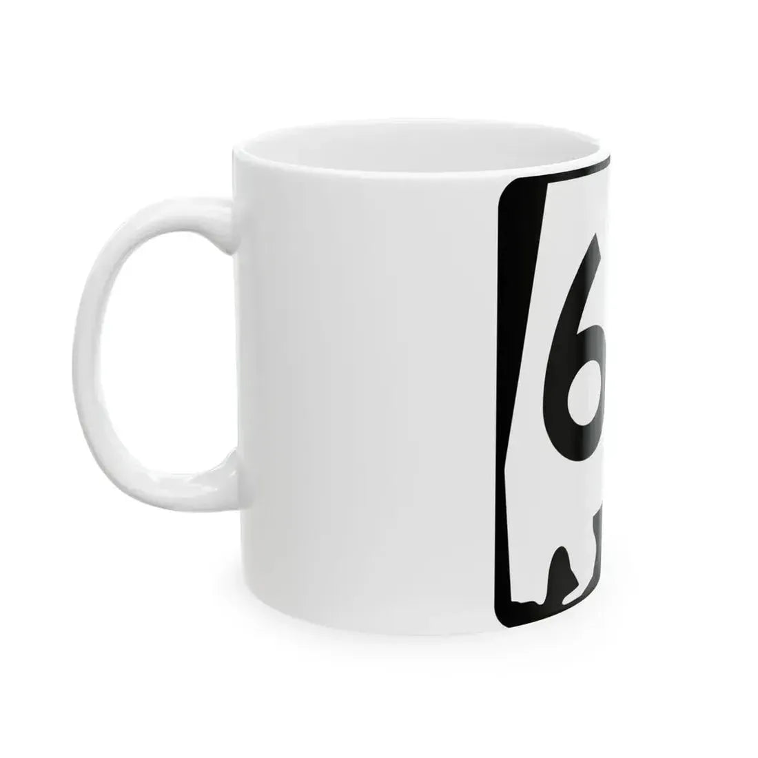 Alabama 60 (Alabama) (Road Sign) White Coffee Mug - Go Mug Yourself