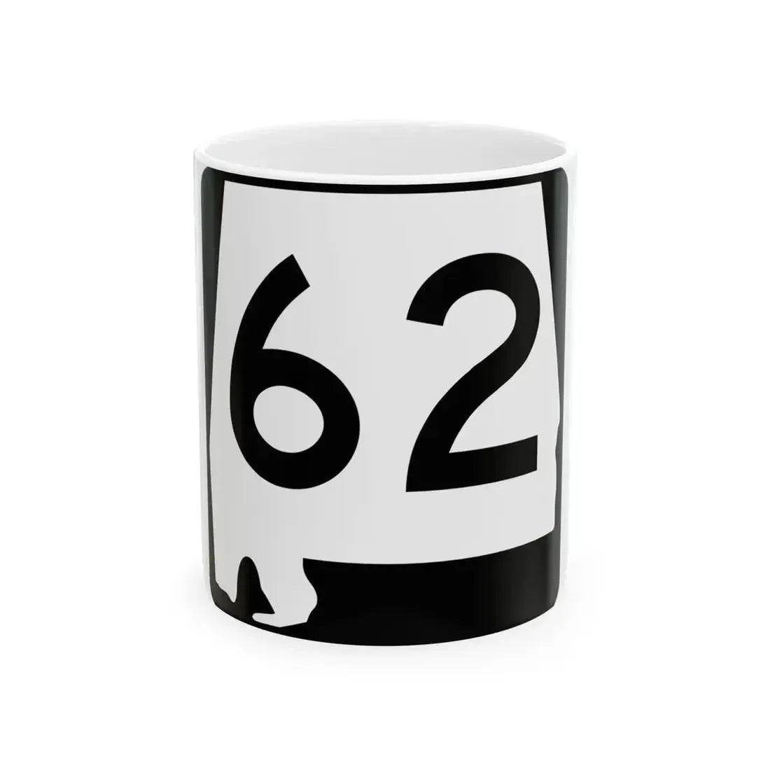 Alabama 62 (Alabama) (Road Sign) White Coffee Mug 11oz - Go Mug Yourself