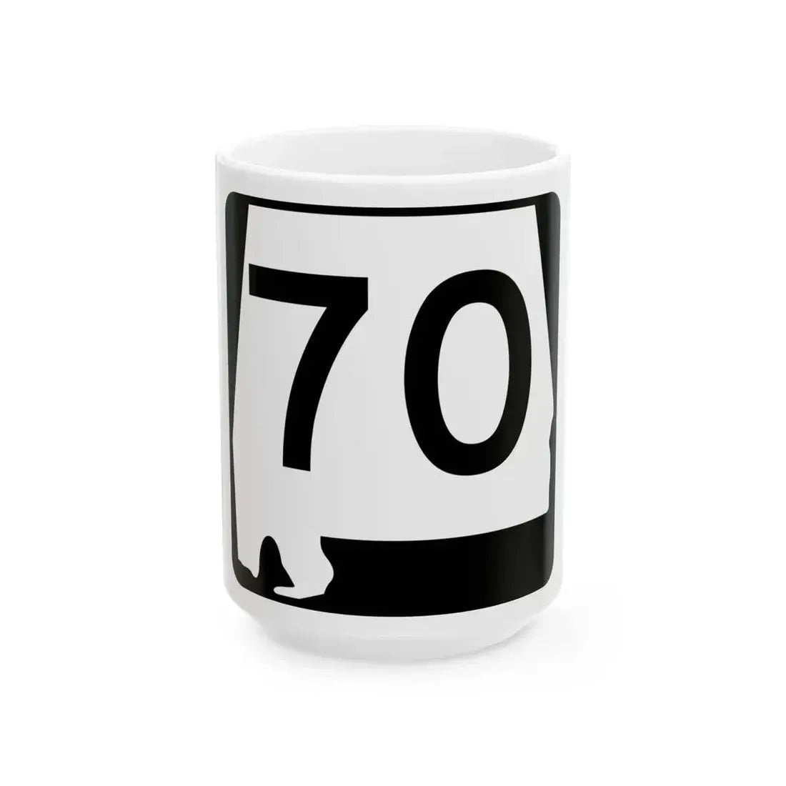Alabama 70 (Alabama) (Road Sign) White Coffee Mug 15oz - Go Mug Yourself