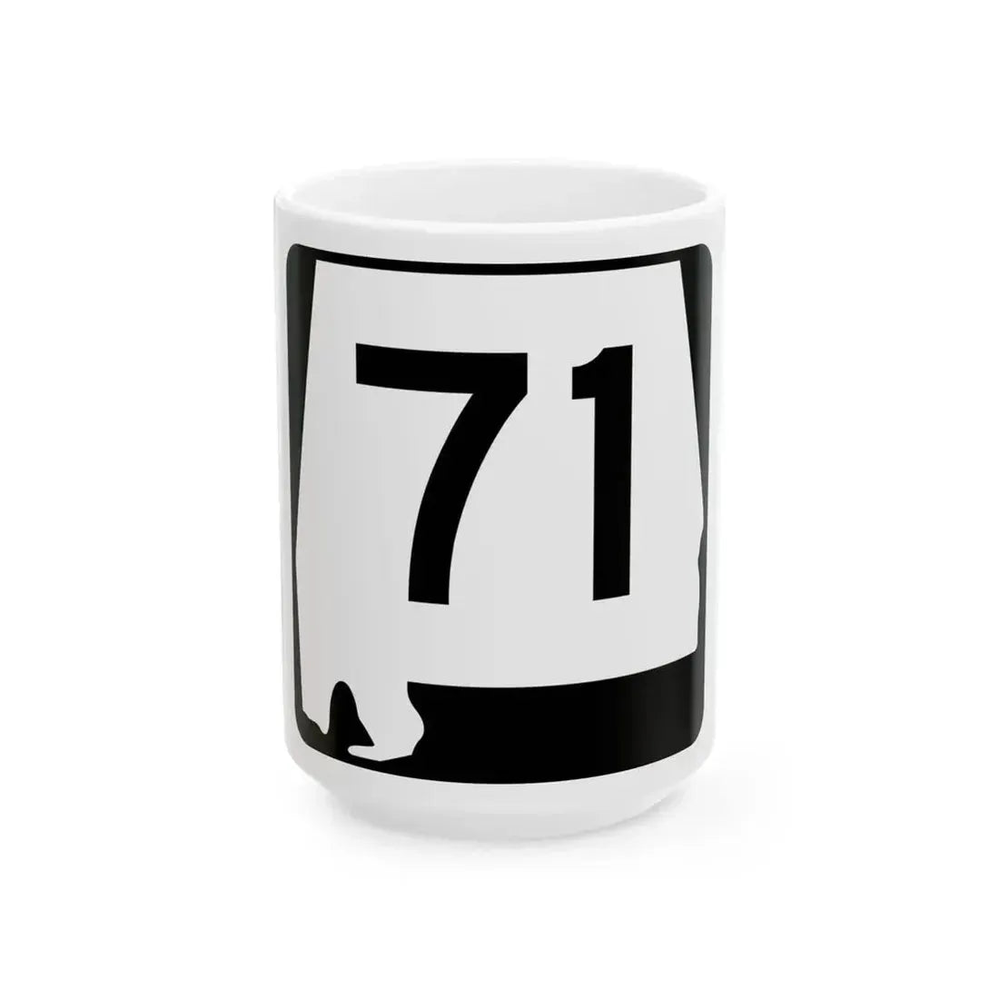 Alabama 71 (Alabama) (Road Sign) White Coffee Mug 15oz - Go Mug Yourself