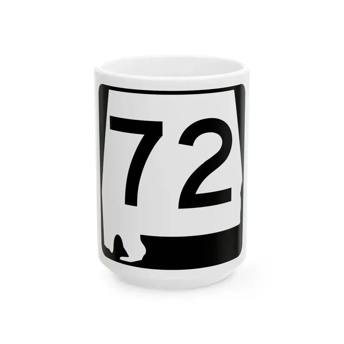 Alabama 72 (Alabama) (Road Sign) White Coffee Mug 15oz - Go Mug Yourself