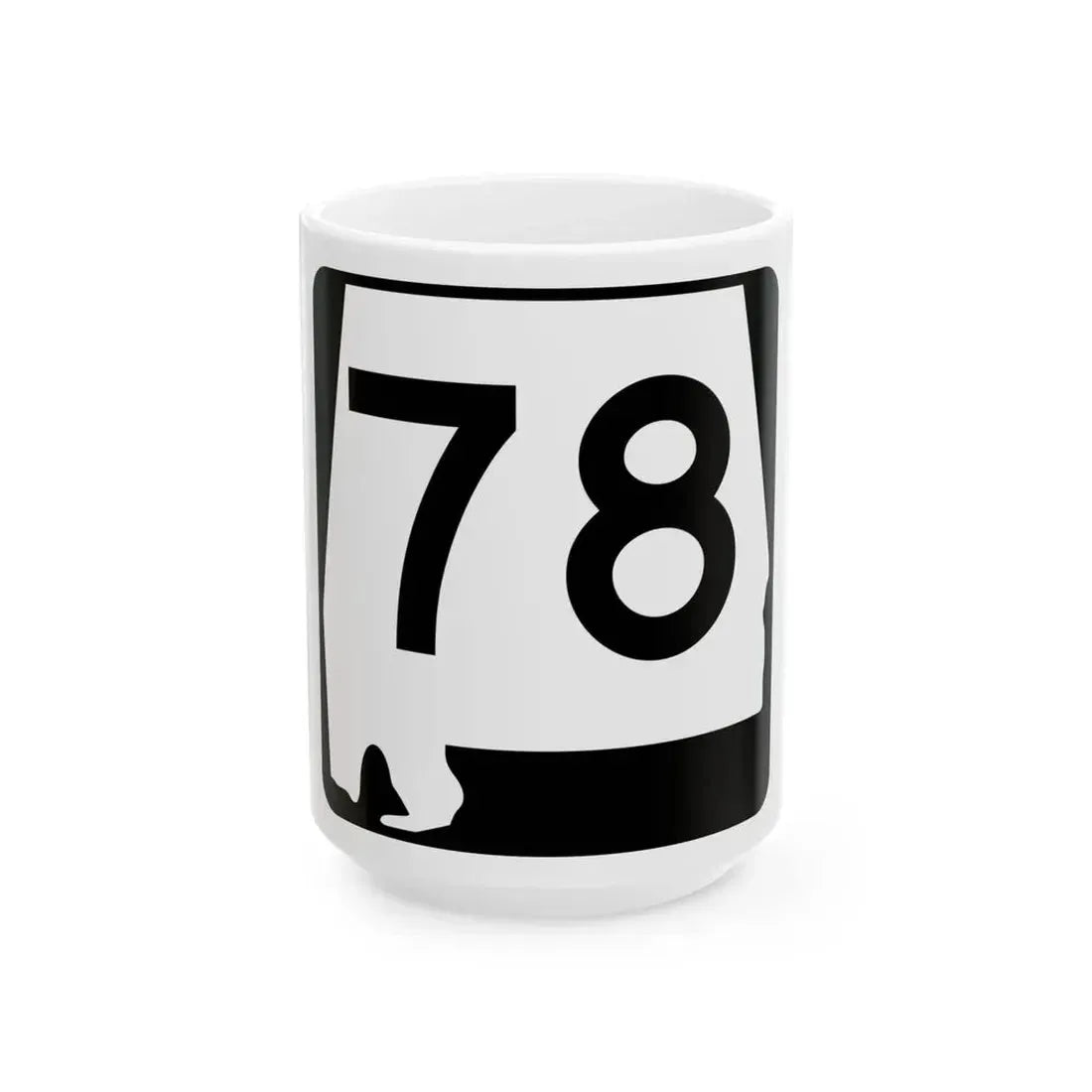 Alabama 78 (Alabama) (Road Sign) White Coffee Mug 15oz - Go Mug Yourself