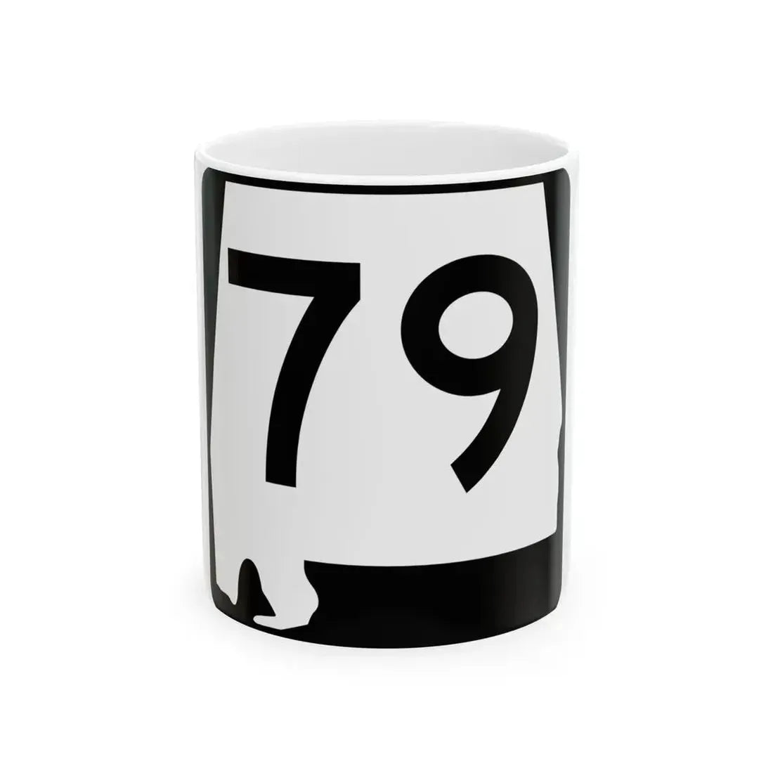 Alabama 79 (Alabama) (Road Sign) White Coffee Mug 11oz - Go Mug Yourself
