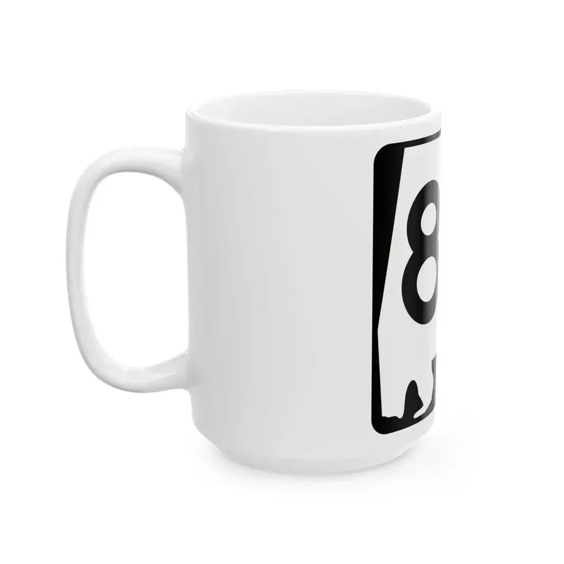 Alabama 80 (Alabama) (Road Sign) White Coffee Mug - Go Mug Yourself