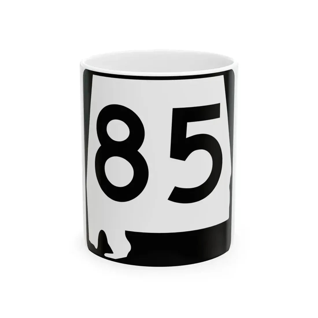 Alabama 85 (Alabama) (Road Sign) White Coffee Mug 11oz - Go Mug Yourself