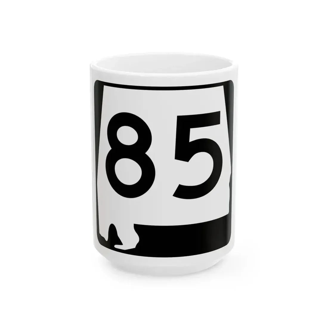 Alabama 85 (Alabama) (Road Sign) White Coffee Mug 15oz - Go Mug Yourself