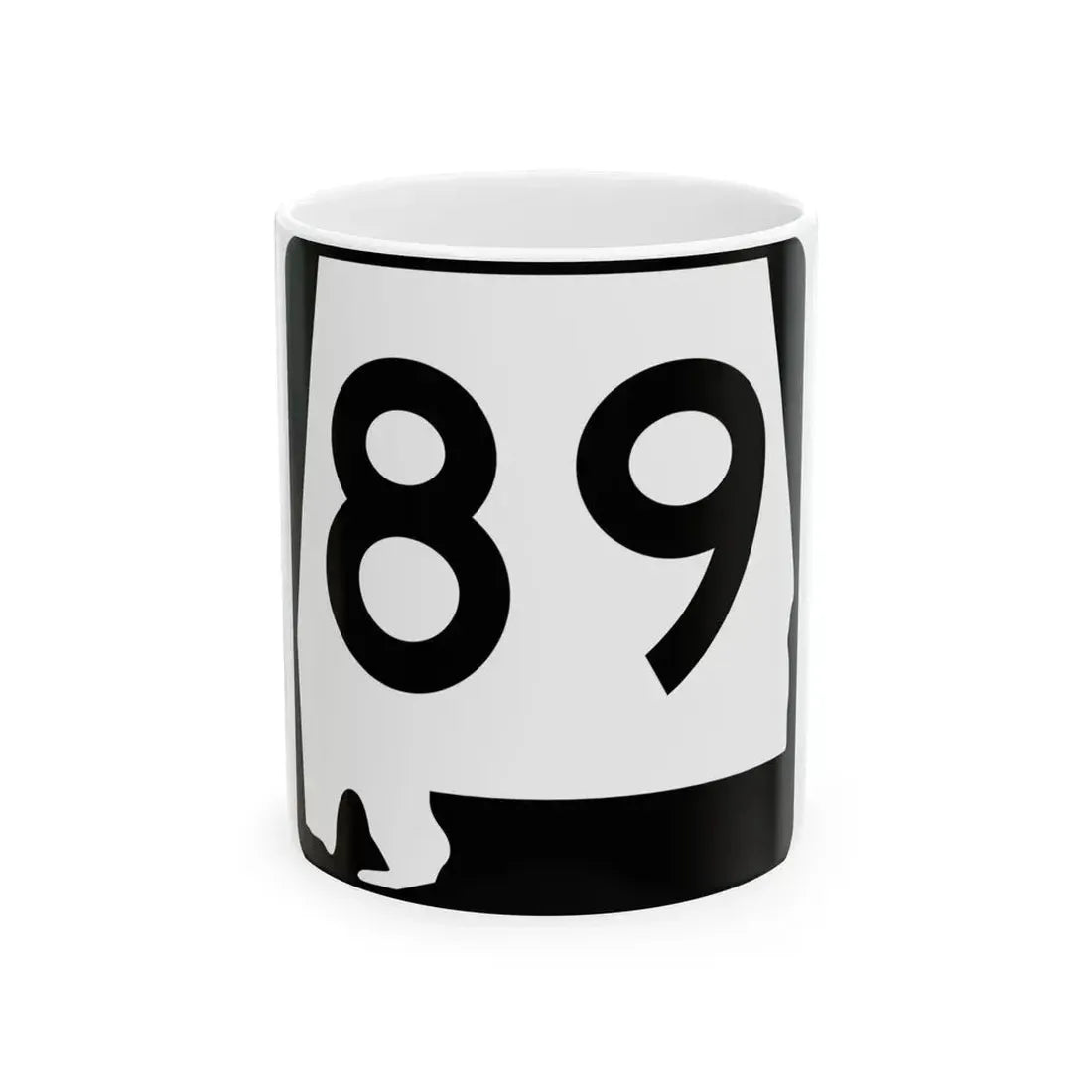 Alabama 89 (Alabama) (Road Sign) White Coffee Mug 11oz - Go Mug Yourself