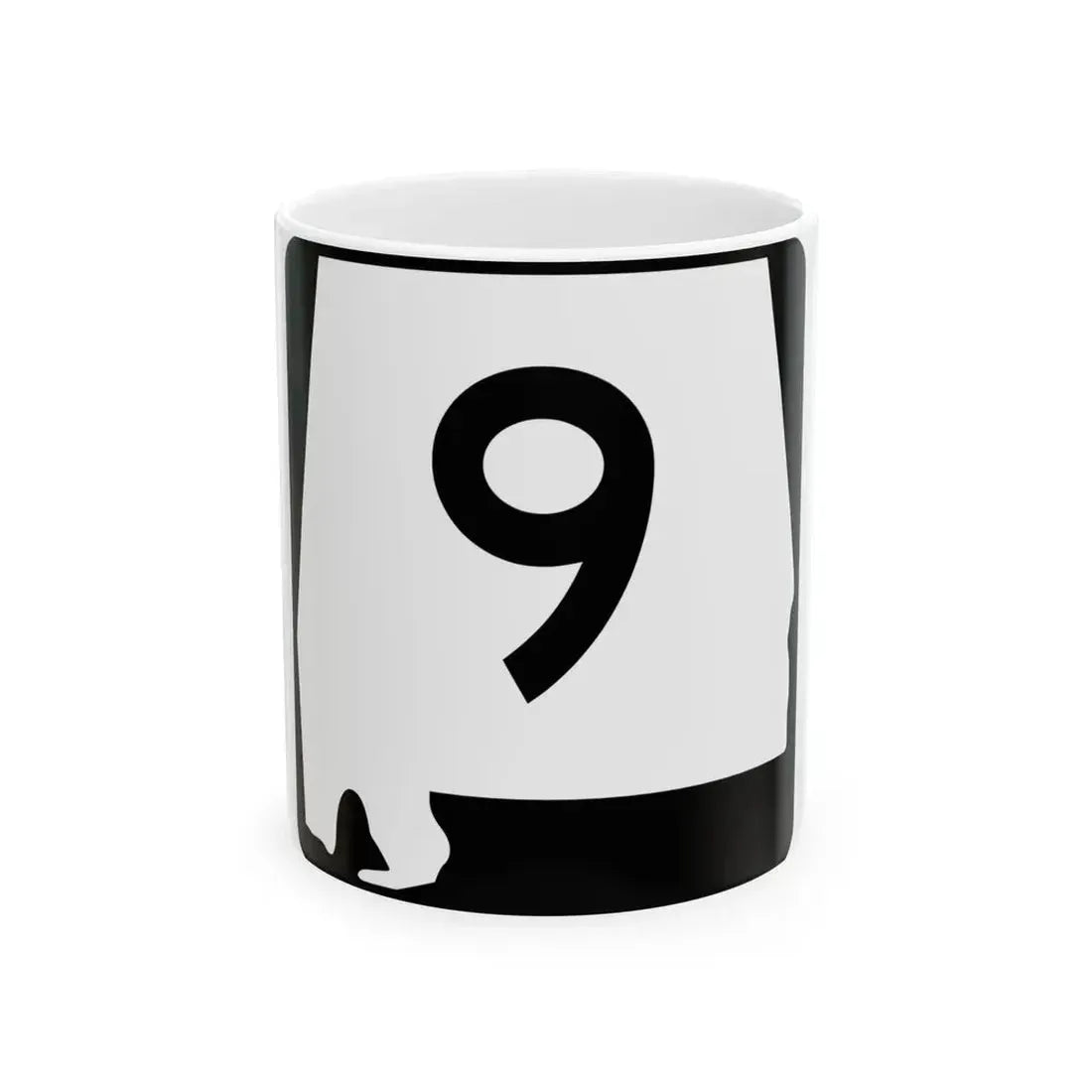 Alabama 9 (Alabama) (Road Sign) White Coffee Mug 11oz - Go Mug Yourself