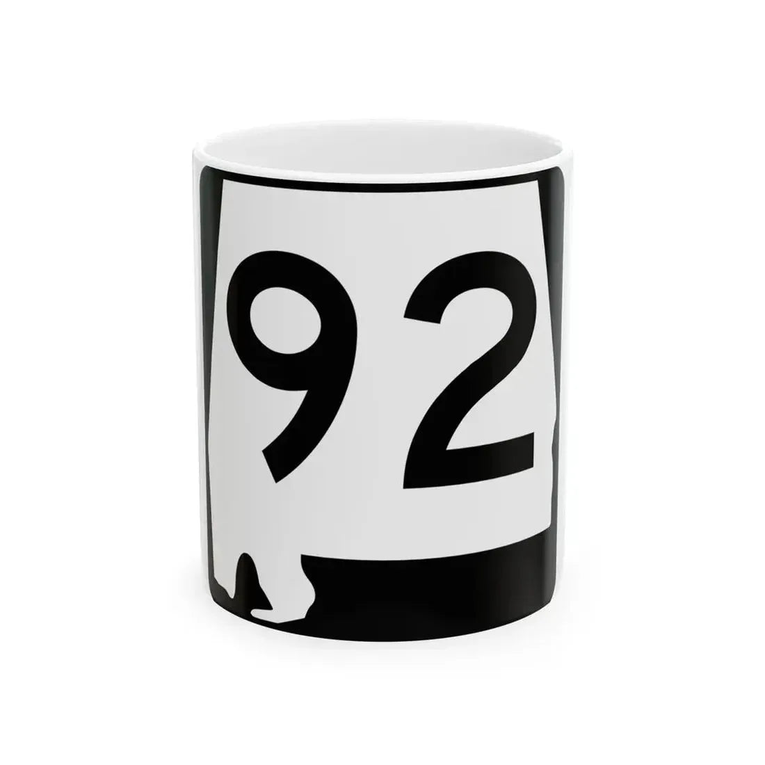 Alabama 92 (Alabama) (Road Sign) White Coffee Mug 11oz - Go Mug Yourself