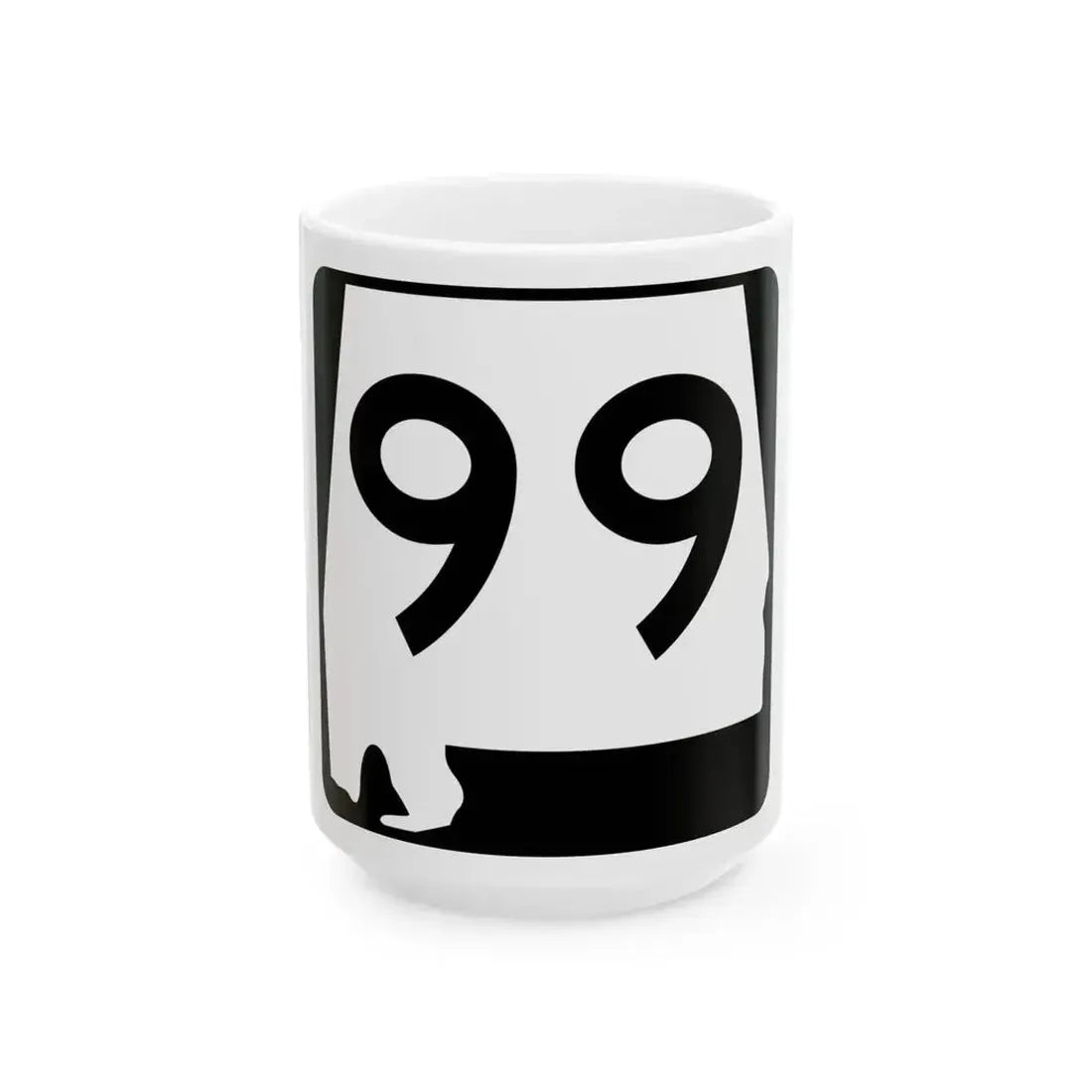 Alabama 99 (Alabama) (Road Sign) White Coffee Mug 15oz - Go Mug Yourself