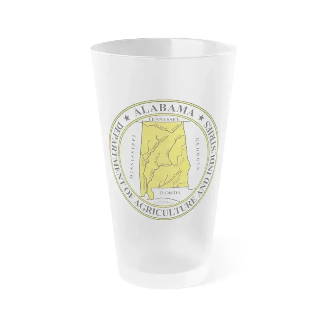 Alabama Department of Agriculture and Industries - Frosted Pint Glass 16oz 16oz Frosted - Go Mug Yourself
