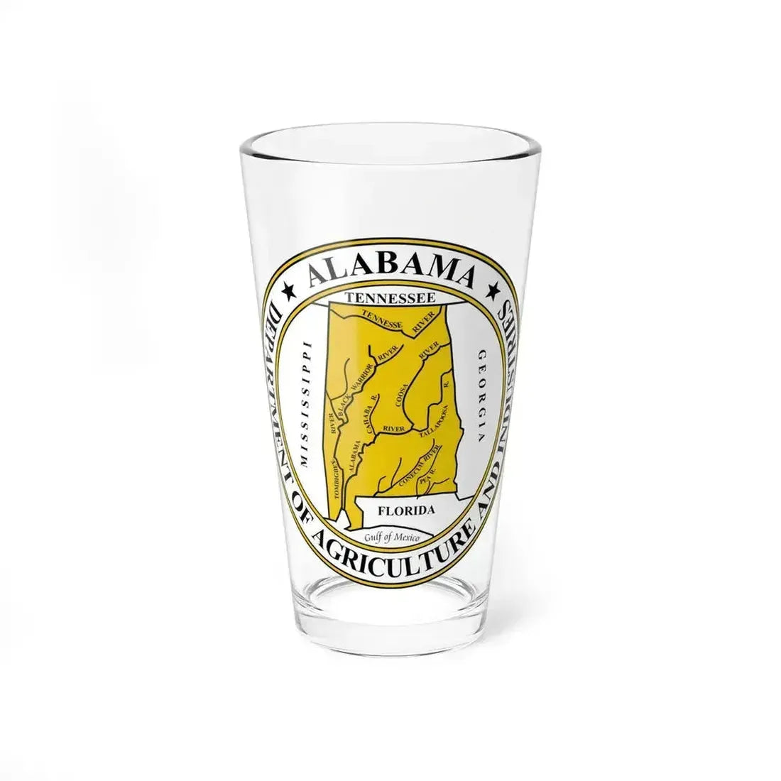 Alabama Department of Agriculture and Industries - Pint Glass 16oz 16oz - Go Mug Yourself