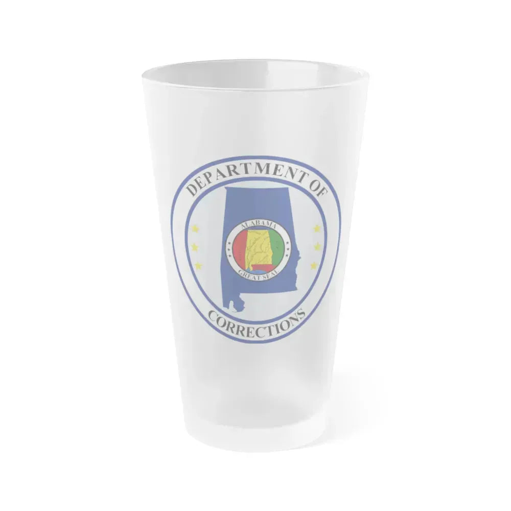 Alabama Department of Corrections - Frosted Pint Glass 16oz 16oz Frosted - Go Mug Yourself