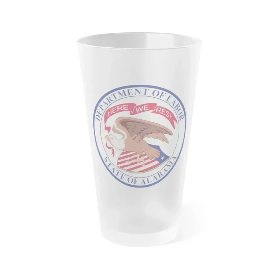 Alabama Department of Labor - Frosted Pint Glass 16oz 16oz Frosted - Go Mug Yourself