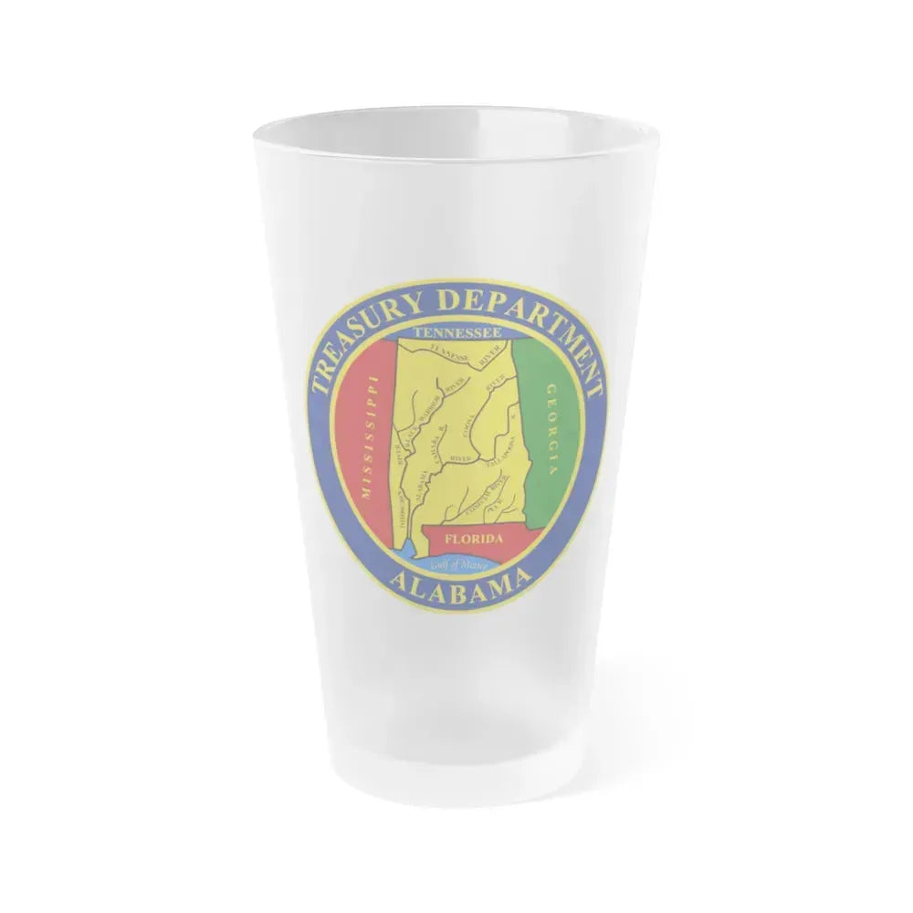 Alabama Treasury Department - Frosted Pint Glass 16oz 16oz Frosted - Go Mug Yourself