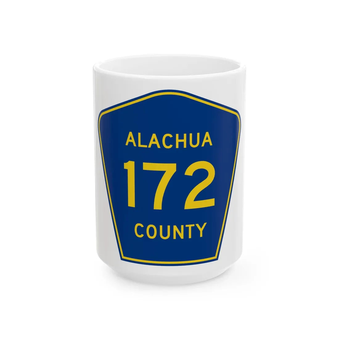Alachua County 172 (Florida) (Road Sign) White Coffee Mug 15oz - Go Mug Yourself