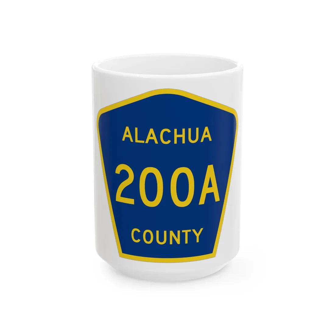 Alachua County 200A (Florida) (Road Sign) White Coffee Mug 15oz - Go Mug Yourself