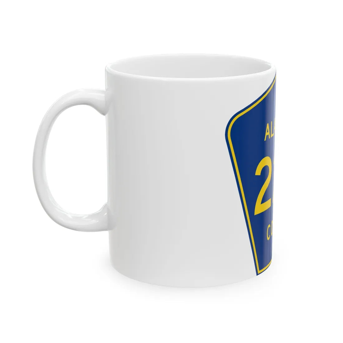 Alachua County 222 (Florida) (Road Sign) White Coffee Mug - Go Mug Yourself