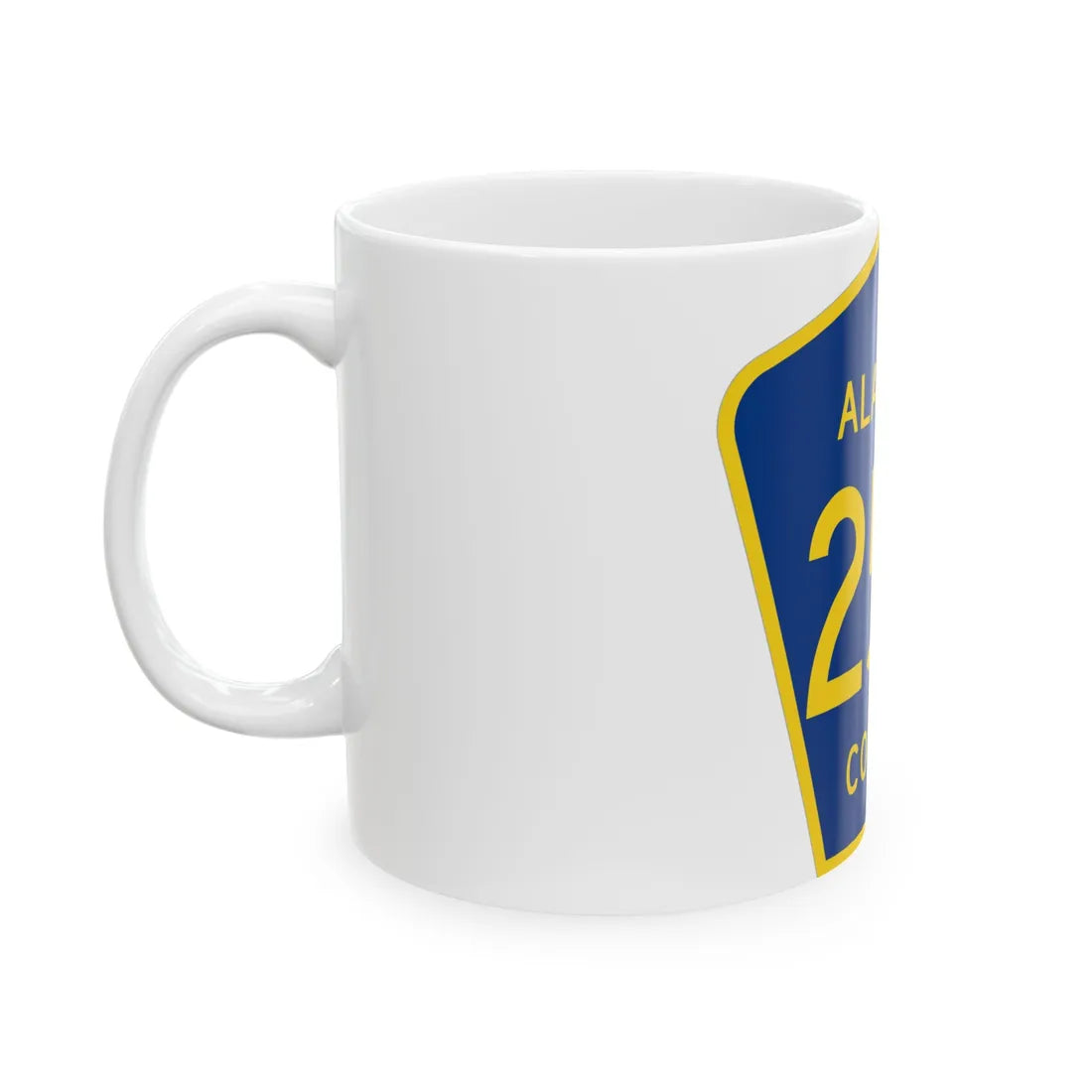 Alachua County 25B (Florida) (Road Sign) White Coffee Mug - Go Mug Yourself