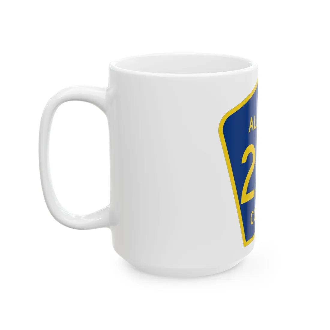 Alachua County 25B (Florida) (Road Sign) White Coffee Mug - Go Mug Yourself
