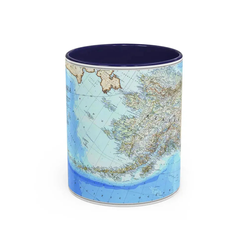 Alaska 1 (1994) (Map) Accent Coffee Mug 11oz Navy - Go Mug Yourself