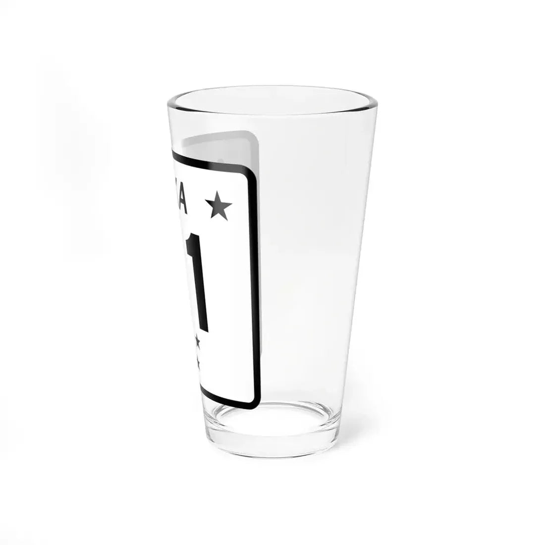 Alaska 1 shield (Alaska) (Road Sign) Pint Glss 16oz - Go Mug Yourself