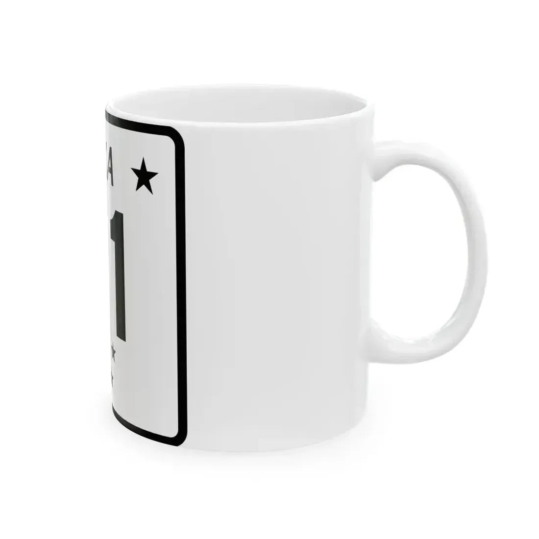 Alaska 1 shield (Alaska) (Road Sign) White Coffee Mug - Go Mug Yourself