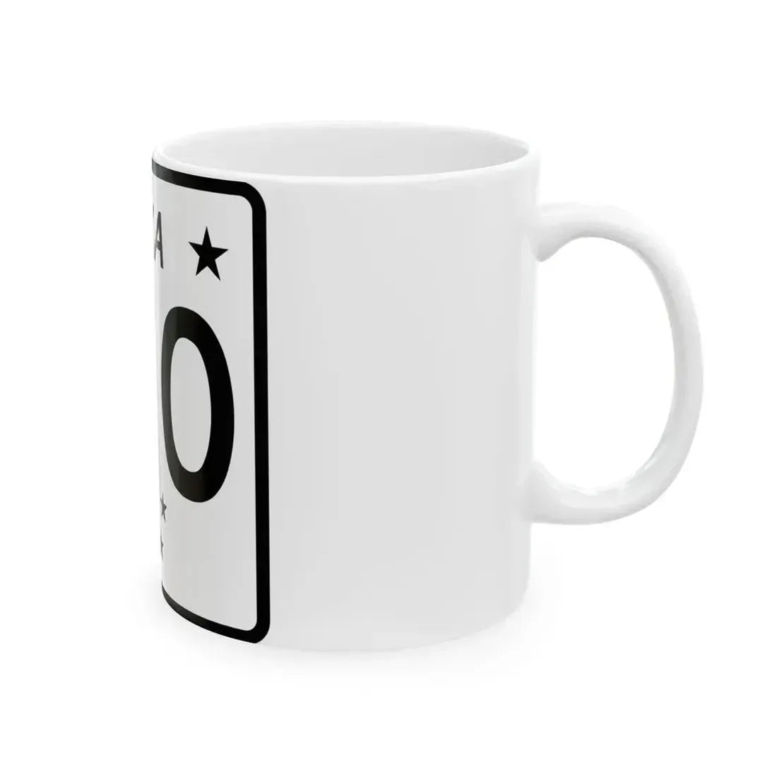 Alaska 10 shield (Alaska) (Road Sign) White Coffee Mug - Go Mug Yourself