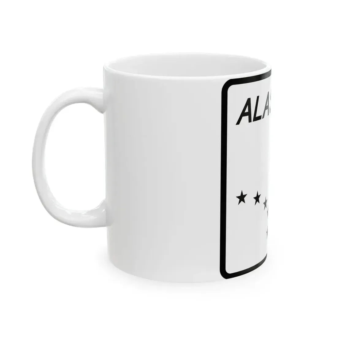 Alaska 11 shield (Alaska) (Road Sign) White Coffee Mug - Go Mug Yourself