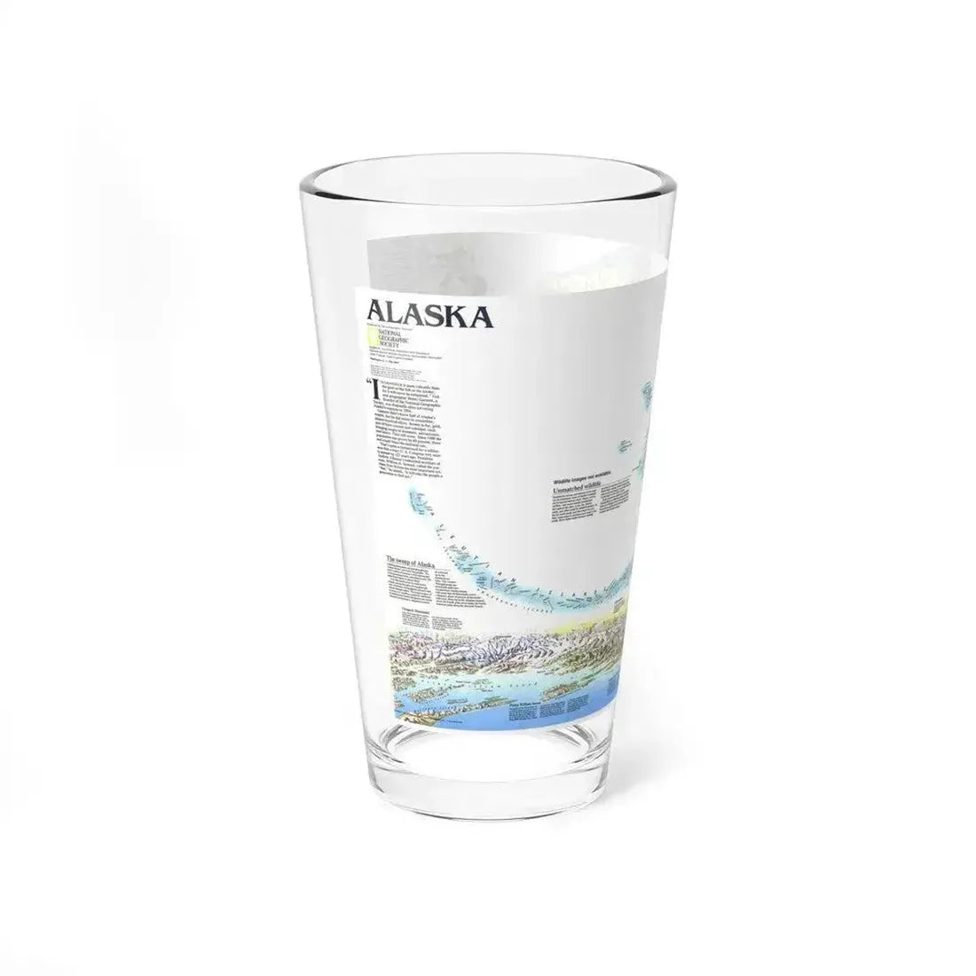 Alaska 2 (1994) (Map) Pint Glass 16oz - Go Mug Yourself