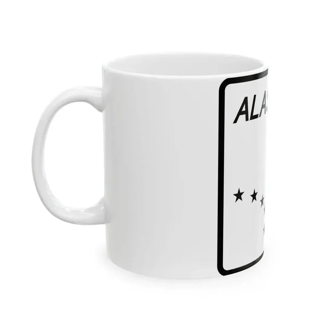 Alaska 2 shield (Alaska) (Road Sign) White Coffee Mug - Go Mug Yourself